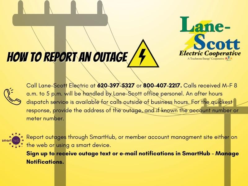 Outage Center  Lane-Scott Electric Cooperative